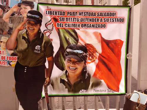 “Di seguridad a mi pueblo, nada más”: Nestora Salgado. Foto Sanjuana Martinez / La Jornada 